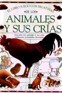 El libro juego con pegatinas de los animales y sus crías